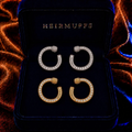 Inside-Out Hoop Medium HEIRMUFFS Front Set in silver and gold