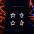 Star Stud Small HEIRMUFFS Front Set in silver and gold