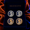 Virgo Zodiac HEIRMUFFS Front Set in silver and gold