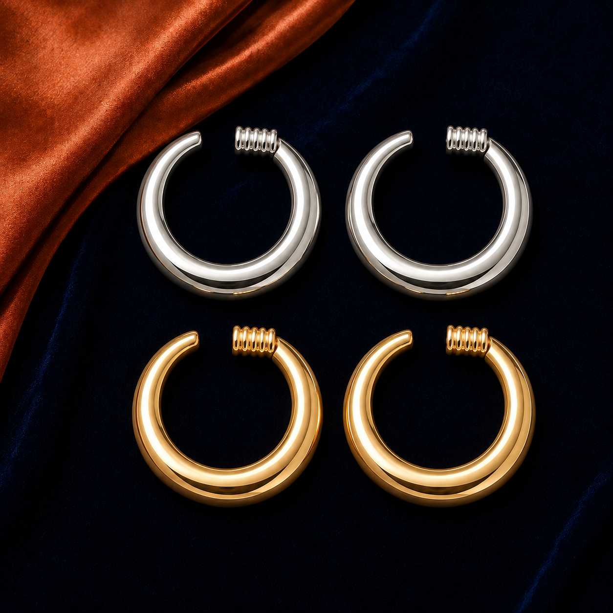 Chunky Hoop HEIRMUFFS Front Set