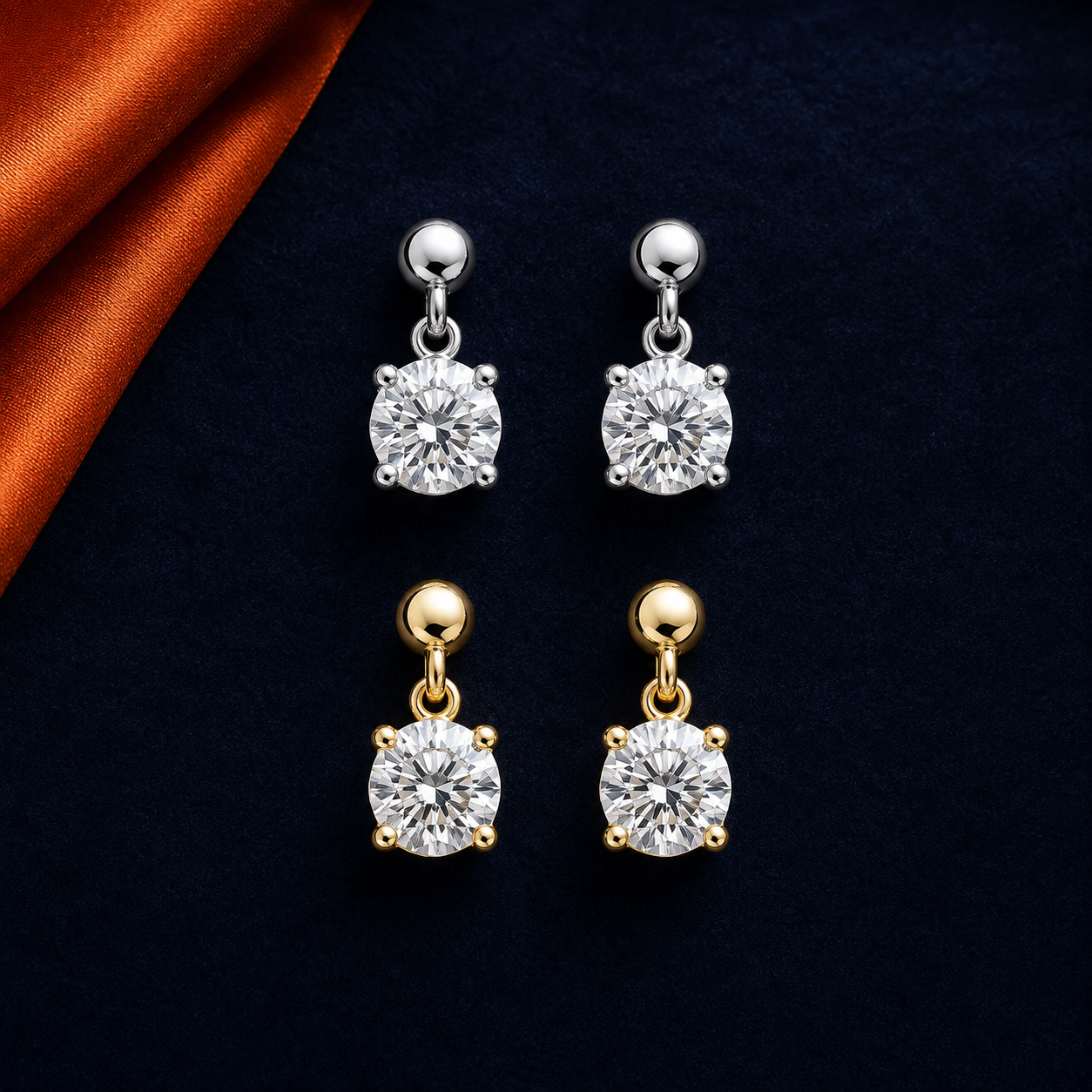 Diamond Drop HEIRMUFFS Front Set
