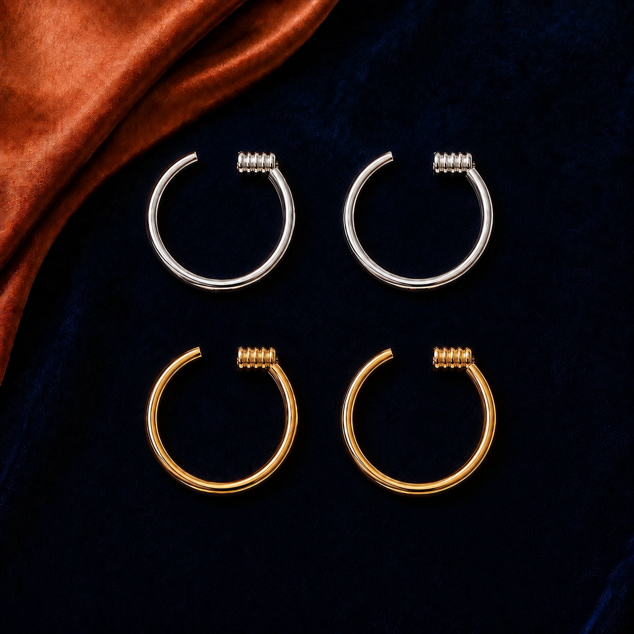 Classic Hoop HEIRMUFFS Front Set