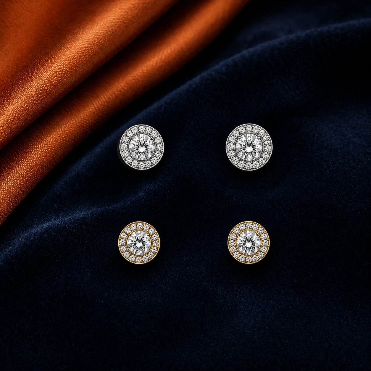 Halo Stud HEIRMUFFS Front Set
