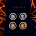 Leo Zodiac HEIRMUFFS Front Set in silver and gold