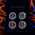 Libra Zodiac HEIRMUFFS Front Set in silver and gold