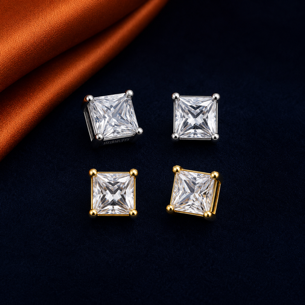 Princess Cut HEIRMUFFS Front Set