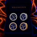 Sagittarius Zodiac HEIRMUFFS Front Set in silver and gold